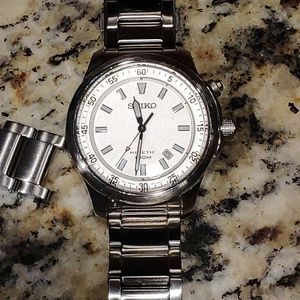 Seiko Kinetic 100M White Dial SKA683P1